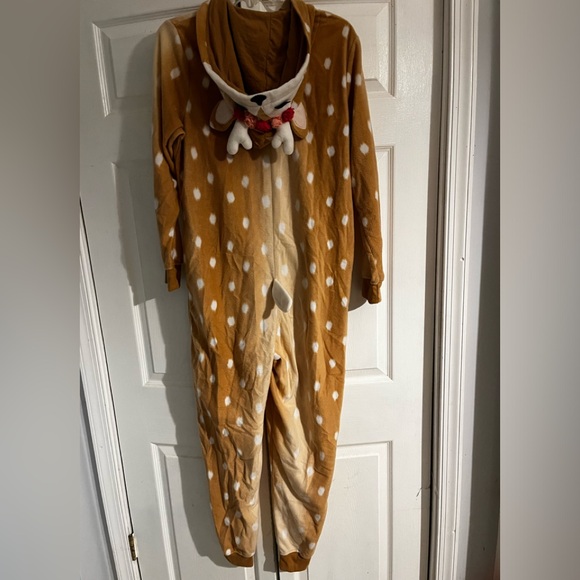 One-Piece Deer Adult's Animal Pajamas, Sleepwear size M-L - Picture 1 of 7